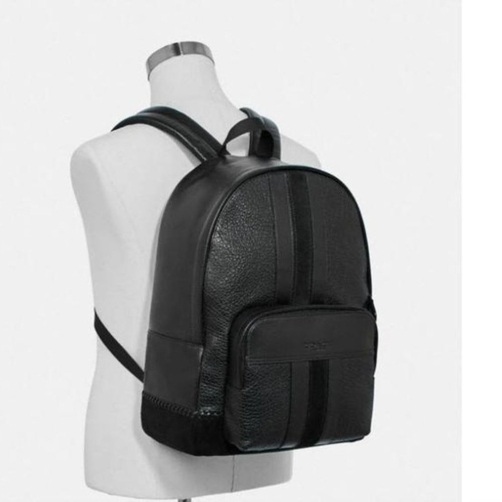 Coach Houston Backpack with Baseball Stitching.